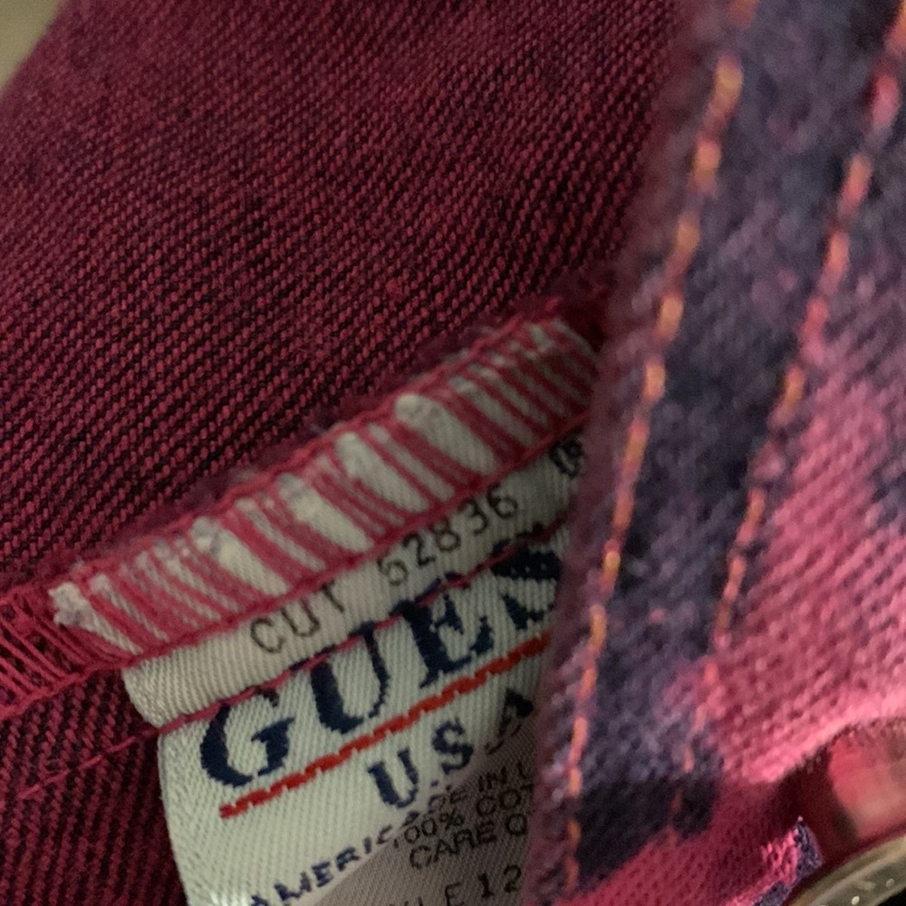 Guess USA Purple Acid Wash  Denim Jacket Vintage Size Small Late 80s Early 90s - Picture 8 of 12